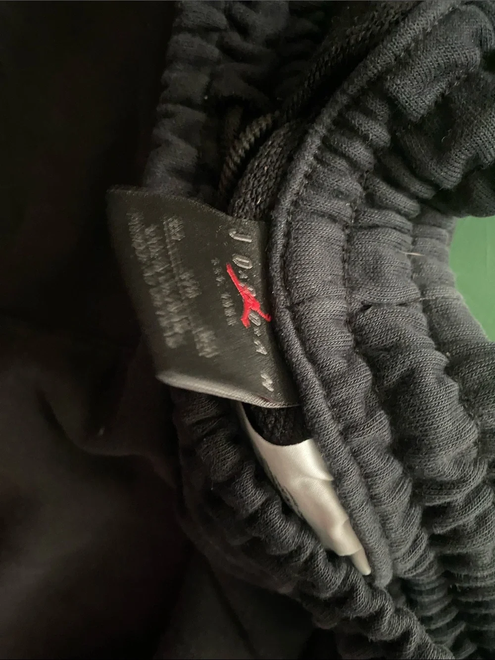 Jordan Black Athletic Shorts with White Jumpman and Red-Trim Tape